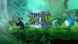 Une cage dans une bande-annonce de Rayman Origins.