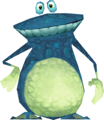 Vue détaillée de Globox dans Rayman M.