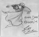 Croquis de Mr Dark, réalisé par Michel Ancel.