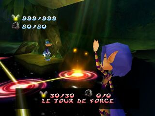 Un hologramme de Ly est utilisé pour représenter le Tour de Force dans la Voie des Portes de la version originale.