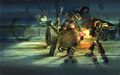 Concept art tiré du rapport N° 20Z représentant Barbe-Tranchante et des Pirates s'entrainant à tirer au canon.
