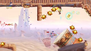 Des projectiles ricochant sur un énorme tambour.