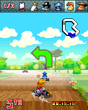 A Rayman Kart race in action.