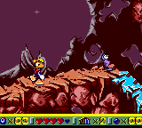 A stone man in the Game Boy Color version of Rayman.