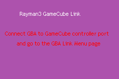 The screen for connecting to a GameCube system.