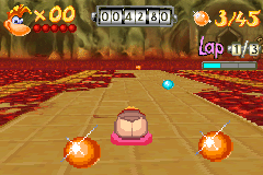 The races have Blue Lums which will grant the player a temporary speed boost once 3 have been collected.