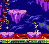 A sign leading to a bonus level in the Game Boy Color version of Rayman.