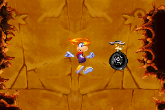 A Robo-Pirate helicopter bomb as seen in the Game Boy Advance version of Rayman 3.