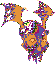 An unused skull sprite, incorrectly using Ly's palette due to the correct palette missing.