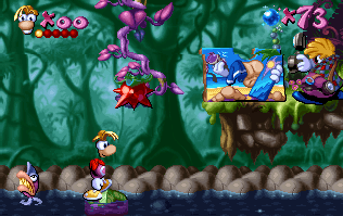 A small, red prickly fruit, as seen in some versions of the original Rayman game.