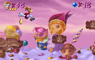 Rayman's controls are inverted by Mr Dark.