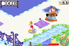 A Hoodmonger Soldier shooting at Rayman.