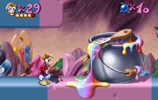 A large paint bucket.
