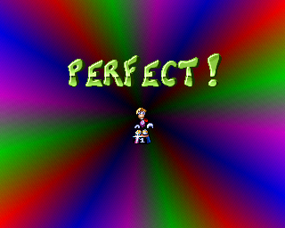 Rayman’s reward for completing the bonus level on time: a life (PlayStation version).