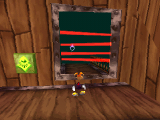 A laser gate similar to ones from Rayman 2 - an obstacle exclusive to Rayman Rush version of Zenith Harbour