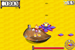 Rayman on the raft.