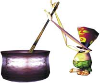 Polokus was supposed to use a cauldron in Rayman 2, but the idea got scrapped