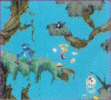Bad Rayman with different colors in an early version of the game