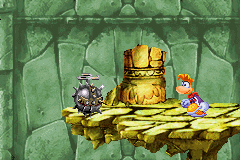 A Hoodlum helicopter bomb as seen in the Game Boy Advance version of Rayman 3.