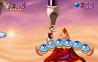 A Tibetan holding six connected blue orbs.