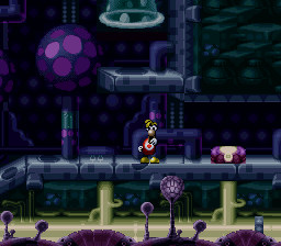 Rayman with an open mouth.