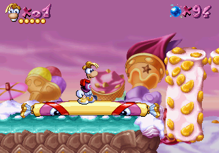 A sugar candy in the Atari Jaguar version of the original Rayman game.