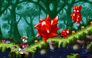 Several red insta-kill events, previously seen in Maths and English with Rayman.