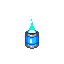 The blue can
