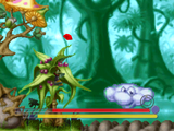 Rayman must collect enough jewels to successfully complete the minigame. Clouds with faces, previously exclusive to the Jaguar version of the original game, also appear.