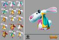 Concept art of Rabbiteen for Rayman Adventures.