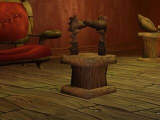 A statue of Ssssam seen in Razoff's mansion in the Bog of Murk