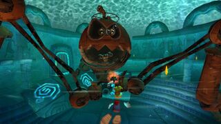 Rayman facing Céloche.