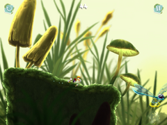 Rayman running through The Swamp.