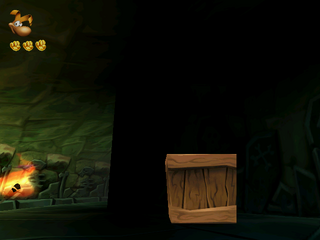 The entrance of the Tomb of the Ancients secret with the crate.