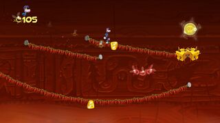 Corn kernels, as seen in Piping Hot! from Rayman Origins.