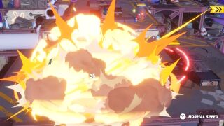 The explosion of a Rocket Guard