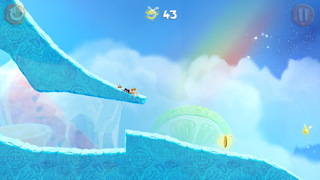 Rayman sliding down some ice