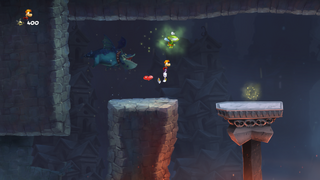 A forest dragon in the background in How to Shoot your Dragon