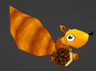 Textures of the glandeur and its acorn mapped onto the statue in Razoff's mansion