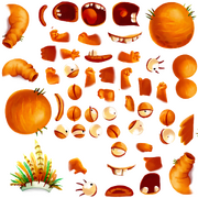 In the 0.1.0 early build files, there is a new Incrediball that is an early version of the unused carrot family.
