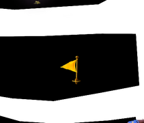 The early build flag that replaced the Captain can be seen at the end of the level.