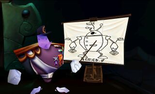 The General convinces Admiral Razorbeard to buy the Grolgoth in Rayman 2.