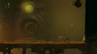 The beginning of the level.