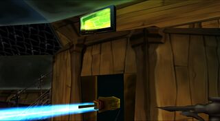 The cannon in the Pirate Factory can emit a powerful electric beam