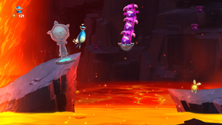 A stack of minotaurs which the heroes must hit.