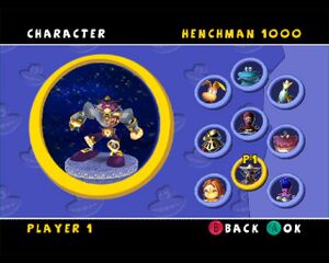 The second alternate skin for Henchman 1000 in the Gamecube version of Rayman Arena.