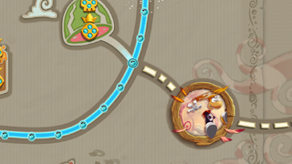 The Candy Land icon on the world map