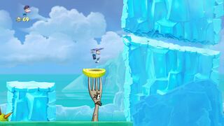 A fork stuck into a lemon slice in Polar Pursuit