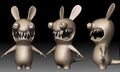 3D model for alien rabbids.