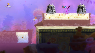Some of the sharp obstacles will block the players from progressing if a piece of cake is eaten.